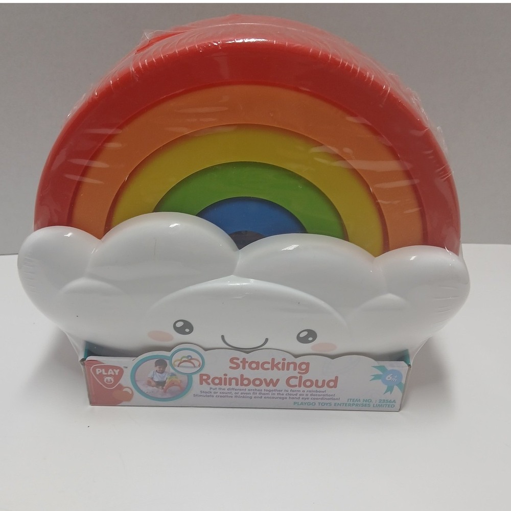 Stacking Rainbow Cloud 6+ Months Playgo Learning Developmental Toy Infant NEW